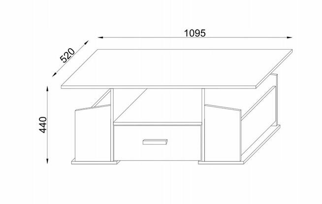 Stolik Kawowy Ława Junata Biały 110cm ZŁOŻONY - Kraków