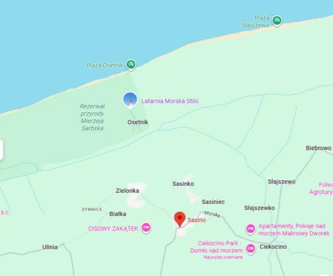 Działka rekreacyjna Sasino, 2 domki, 3km od morza!!!!