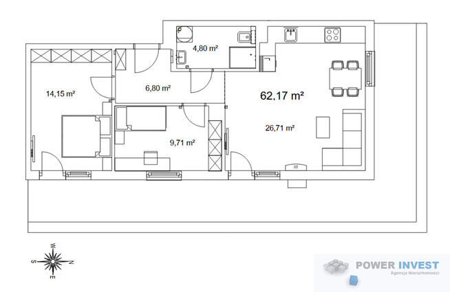 Słoneczne 3-pokoje z tarasem 30m2 i klimatyzacją