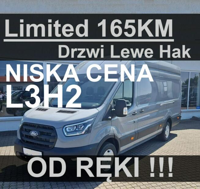 Ford Transit Limited 165KM L3H2 Drzwi Lewe Hak Super Cena od ręki !  1808 zł