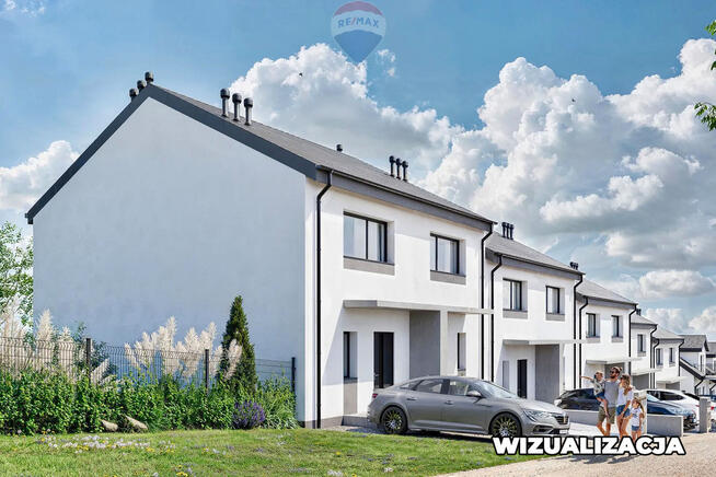 Sześć 2-kondygnacyjnych lokali, każdy z ogródkiem