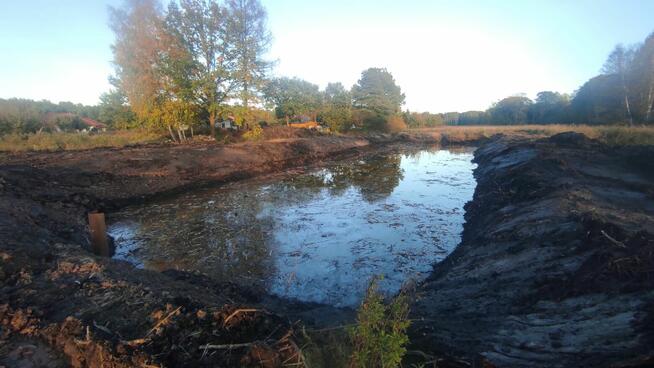 Koparka długie ramie czyszczenie stawów