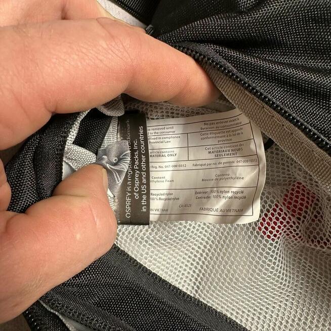 Osprey Daylite Waist 2L czarna – nerka sportowa Ripstop