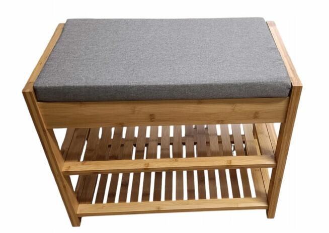 Bambusowa Ławka na Buty z Siedziskiem ZŁOŻONA