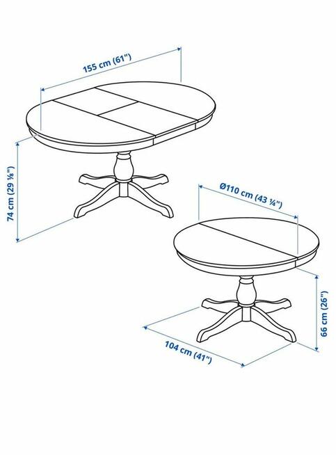 Stół okgarly rozkładany nowy