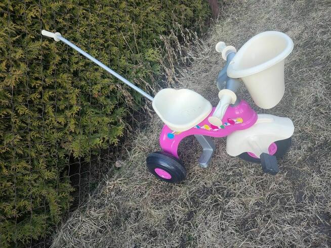 Rowerek Trójkołowy Junior z pchaczem + Koszyk