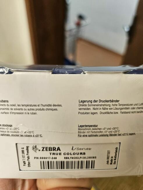 Taśma pięciopanelowa Zebra TrueColours iSeries kolorowa YMCK