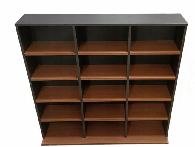 Regał na płyty 500 CD DVD 102 cm czarny loft stojący