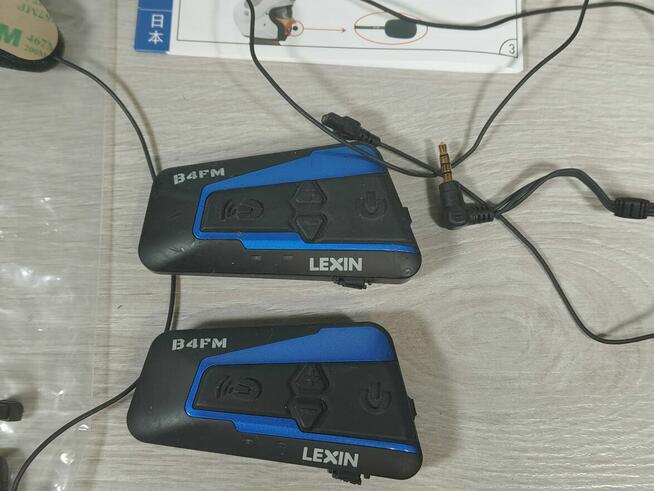 2x Interkom motocyklowy Lexin LX-B4FM interkom na dwa kaski