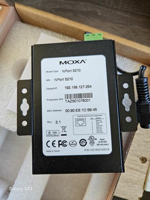 Serwer portów szeregowych Moxa 5210