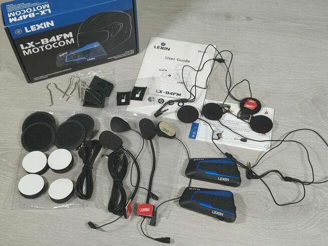 2x Interkom motocyklowy Lexin LX-B4FM interkom na dwa kaski