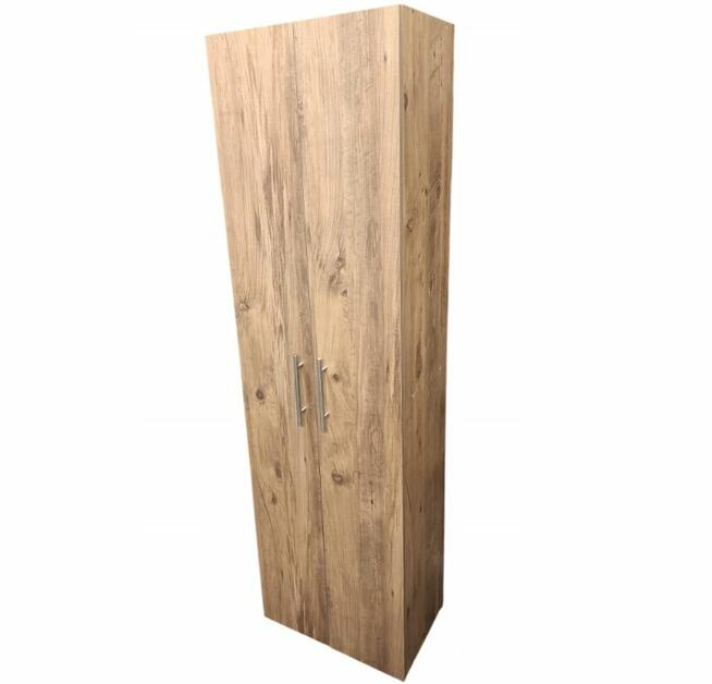 Szafka na buty VCM Ulas 173cm Dąb Antracyt 8 półek ZŁOŻONA