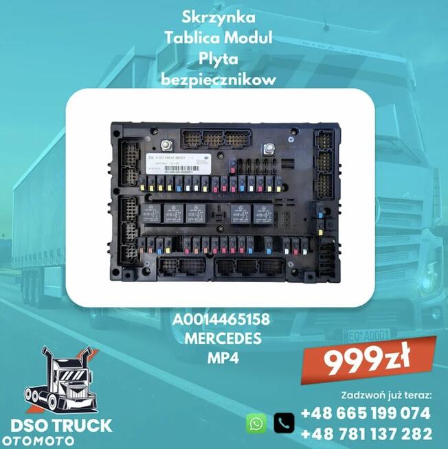 A0014462758 A0014465158 MERCEDES MP4 Skrzynka Tablica Modul