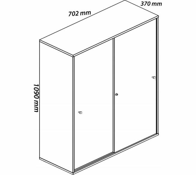 Szafka VCM Lona Drzwi Przesuwne Zamek Złożona Dąb Sonoma
