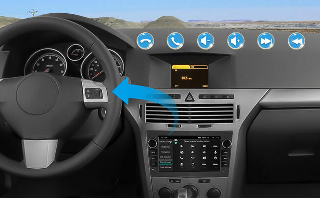 CAMECHO Radio Android 13 1+32GB Opel, Kamery, Navi, BT