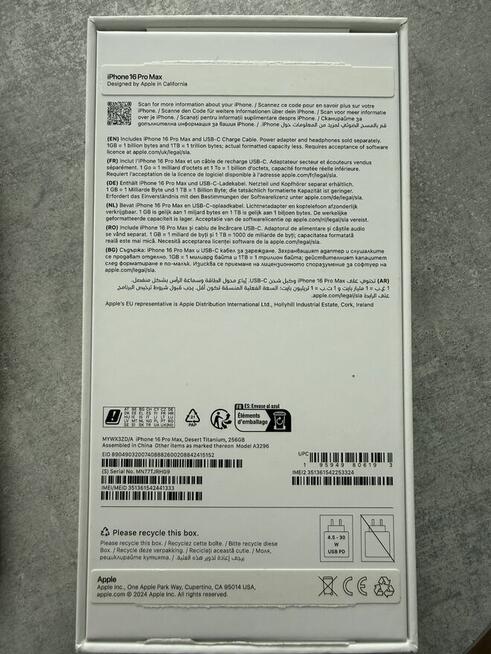 iPhone 16 Pro Max 256gb