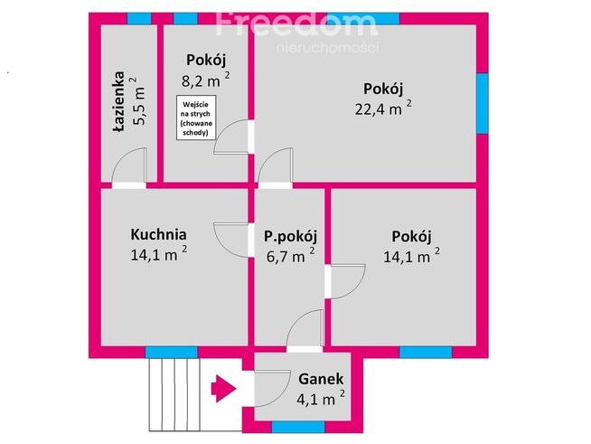 Działka 31a z domem i zabudowaniami–Pruchnik