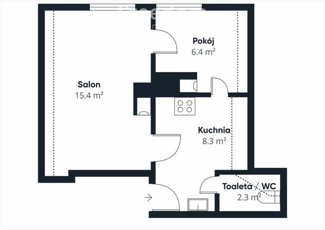 Mieszkanie 2 pok. za 49.000 zł pod Młynarami