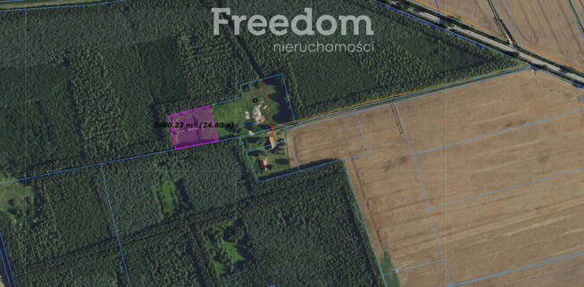 Działka ze stawem otoczona lasem Warmia Mazury