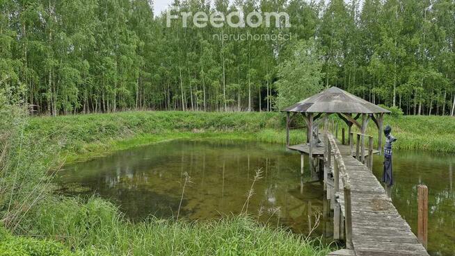 Działka ze stawem otoczona lasem Warmia Mazury