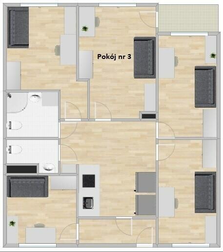 Bolesławiecka 15, Stare Miasto, pokój z balkonem