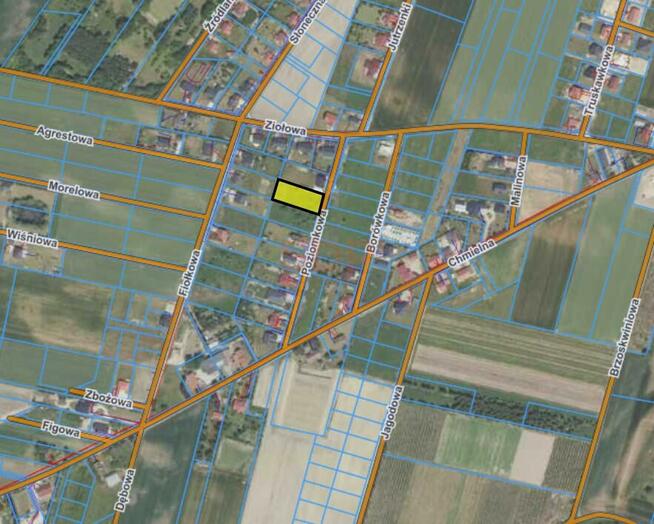 Działka budowlana Bogdaszowice gm. Kąty Wrocławskie, Poziomkowa