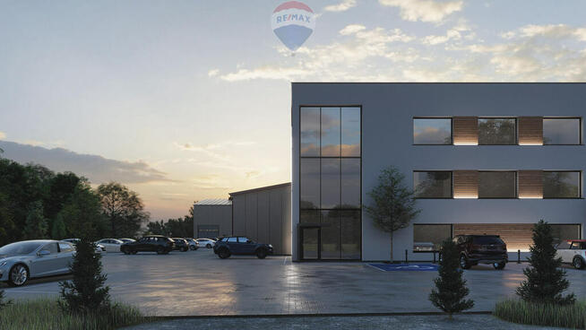 Działka, pozwolenie na 2 hale i biurowiec