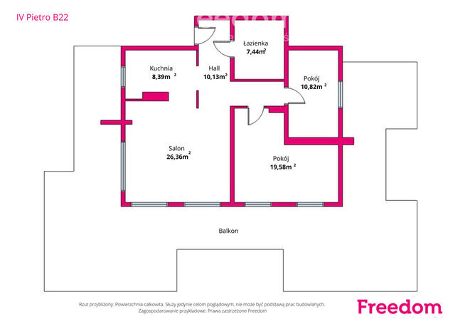 Apartament na ostatnim piętrze z dużym tarasem
