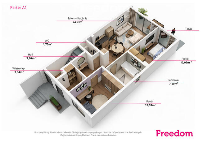 Apartament z ogrodem i garażem