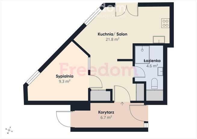 Eleganckie 2 pokoje w centrum | nowe 2024