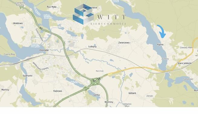 Działka budowlana Kątno gm. Ostróda