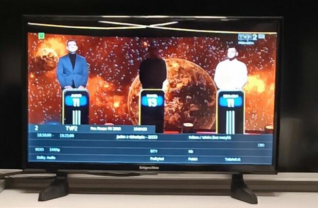 22 Cali Telewizor LED FULL HD DVB-T2 HEVC + HDMI+Upominek+Ku