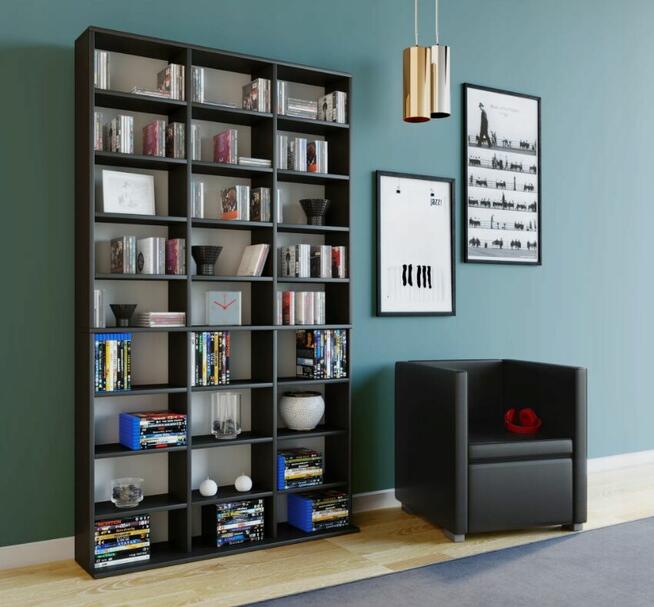 Regał VCM Megosa Maxi Czarny ZŁOŻONY odbiór Kraków 181cm