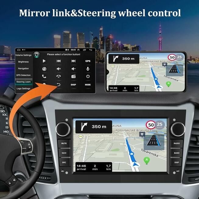 CAMECHO Radio Android 13 1+32GB Opel, Kamery, Navi, BT