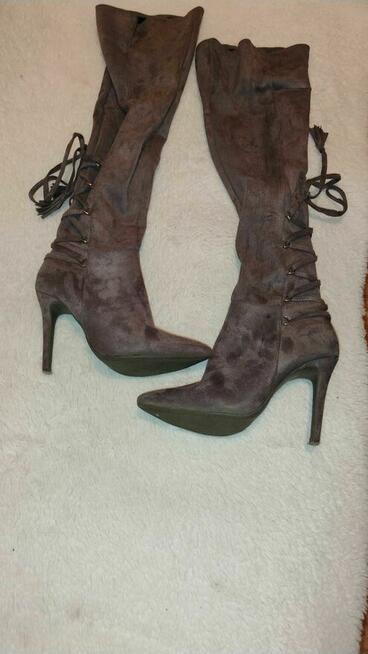 VICES Kozaczki damskie za kolano szpilka