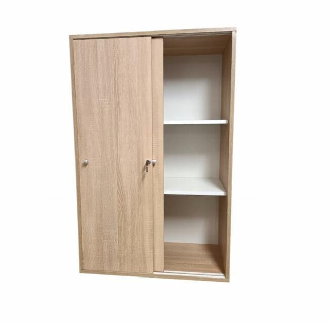 Szafka VCM Lona Drzwi Przesuwne Zamek Złożona Dąb Sonoma