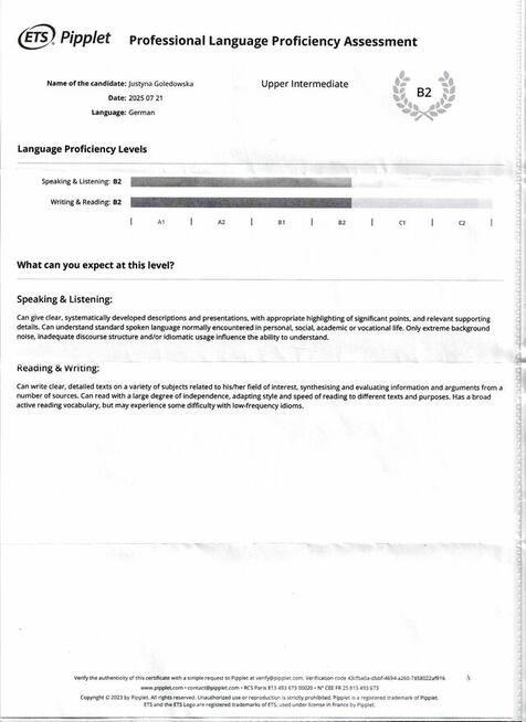 Szukam pracy stacjonarnej z Niemieckim