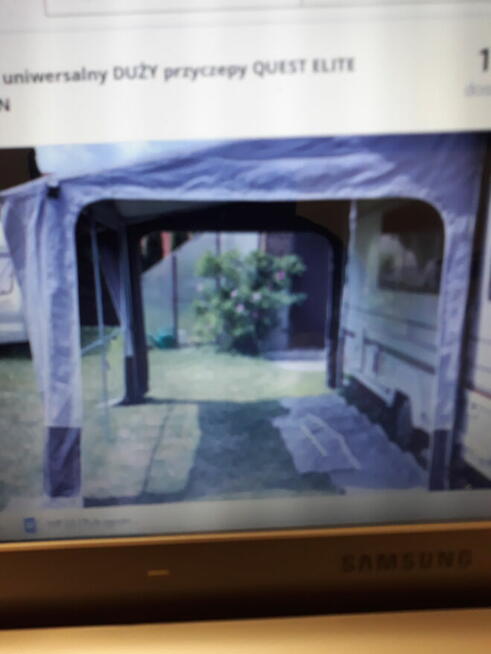 Tanio sprzedam duzy piękny uzywany przedsionek do przyczepy