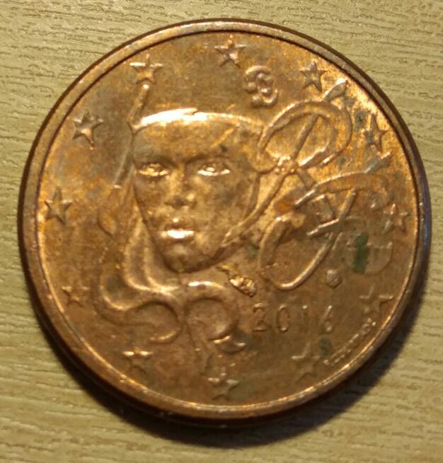 Moneta 1 euro cent FRANCJA 2016 moneta obiegowa