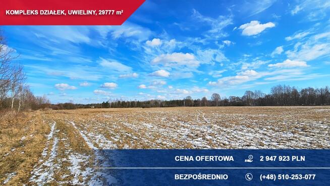 Kompleks 21 działek budowlanych 3ha Uwieliny (gm. Prażmów) z MPZP! Pod osiedle!