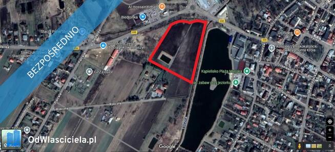 sprzedam działkę 3,54h-centrum Łosic przy jeziorku Dojazd drogą asfaltową od ul.Rzecznej