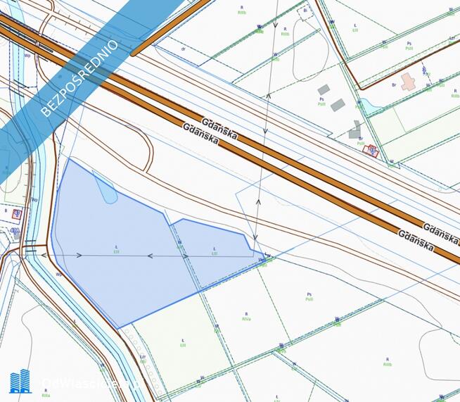 2,5 ha przy S7 – teren inwestycyjny / magazynowy 10 min od Gdańska