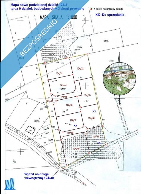 Działki pod budownictwo mieszkaniowe, na nieuciazliwy przemysł i usługi w Gorzeniu gm. Nakło.