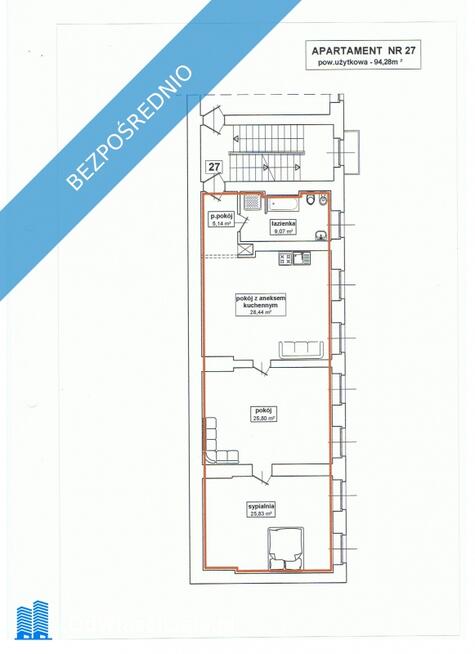 Atrakcyjne mieszkanie 95m2 do wynajęcia ul.Piotrkowska 114