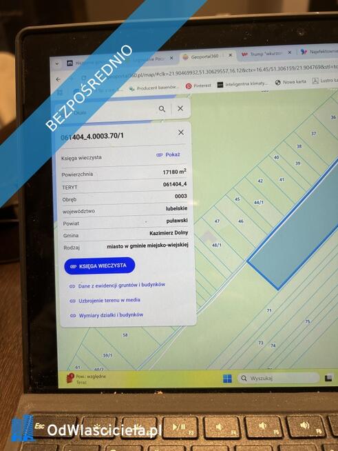 Piękna Działka na Wsi Okale k Kazimierz Dolnego