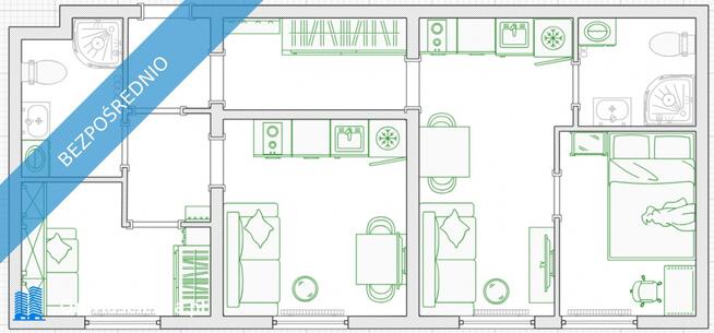 Mieszkanie inwestycyjne 2 x 2 pok. - po remoncie, wynajęte 100%