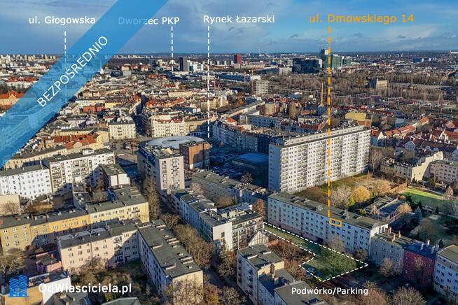 Łazarz, ul. Dmowskiego 14, 3 pokoje, parking, wyremontowane, bezpośrednio.