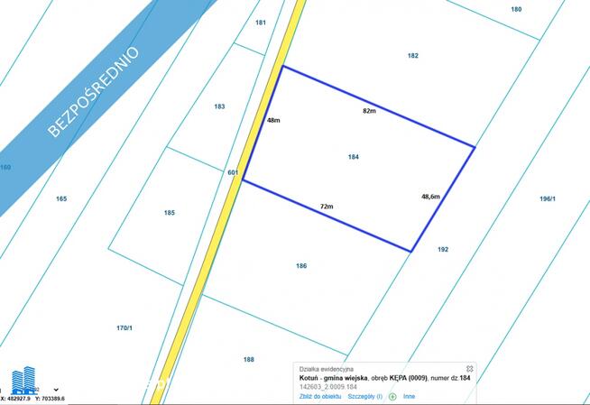 Działka na rekreację w m.Kępa gm.Kotuń 3673m2,cisza i spokój