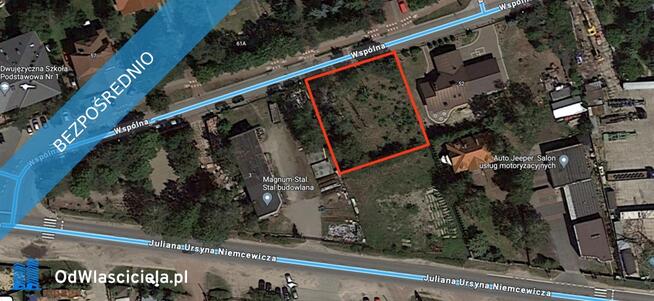 Działka usługowa 1100 m2 Warszawa-Wesoła intensywność 0,8