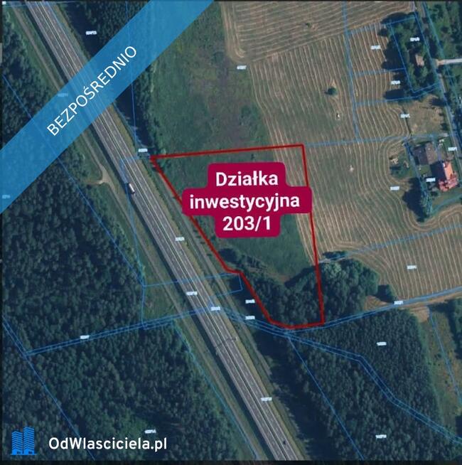 Sprzedam lub wydzierzawie dzialki inwestycyjne 3 km od zjazdu " Wezel Mysliborz "